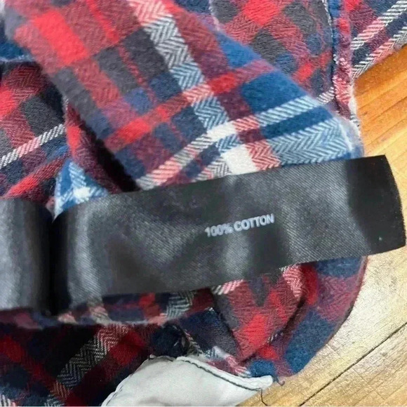 Ricky Singh Denim and Flowers button down long sleeve flannel shirt - Picture 5 of 6